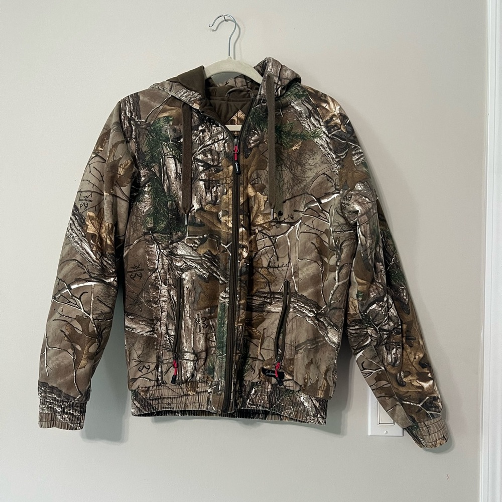 Women’s Hunting Camouflage Hooded Jacket Gander Mountain Guide Series Realtree - Picture 3 of 10